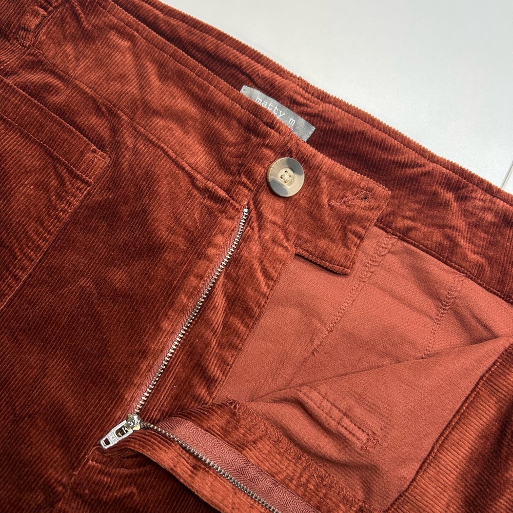 Matty M Wide Leg Corduroy Pants NWT Womens Size XXL High Rise Brick Boho 36x27 - Picture 6 of 14